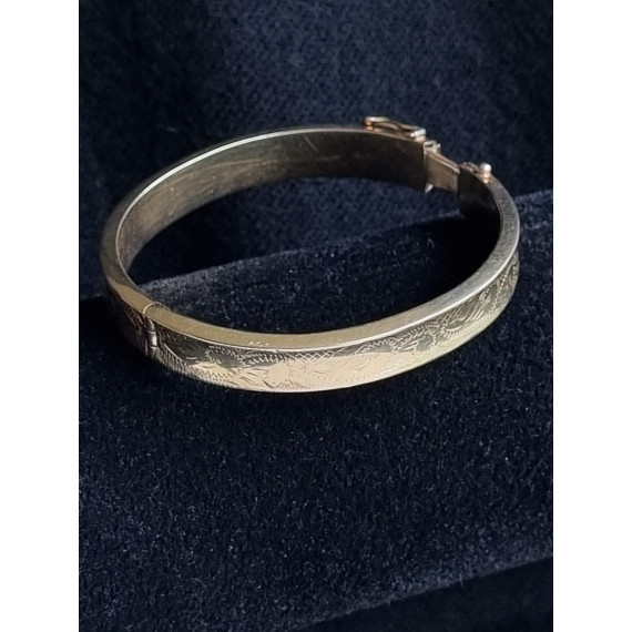 Smekkert 585 gult gull armring, armbånd, ca 18 cm lukket, 17,4 gram
