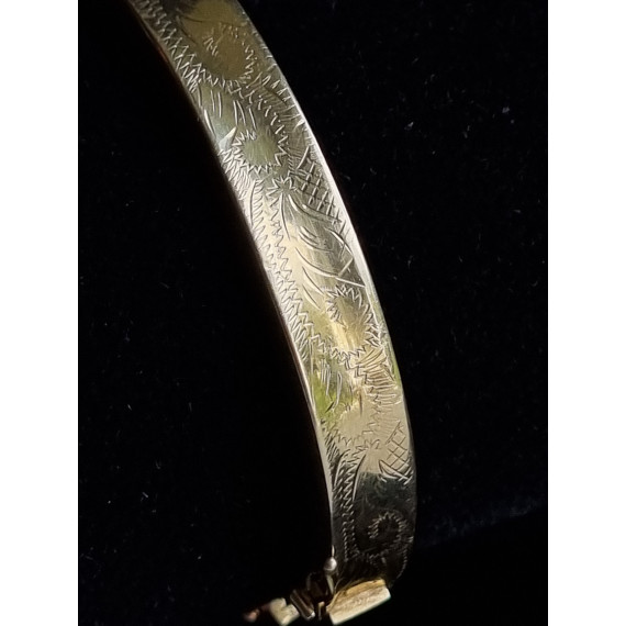Smekkert 585 gult gull armring, armbånd, ca 18 cm lukket, 17,4 gram