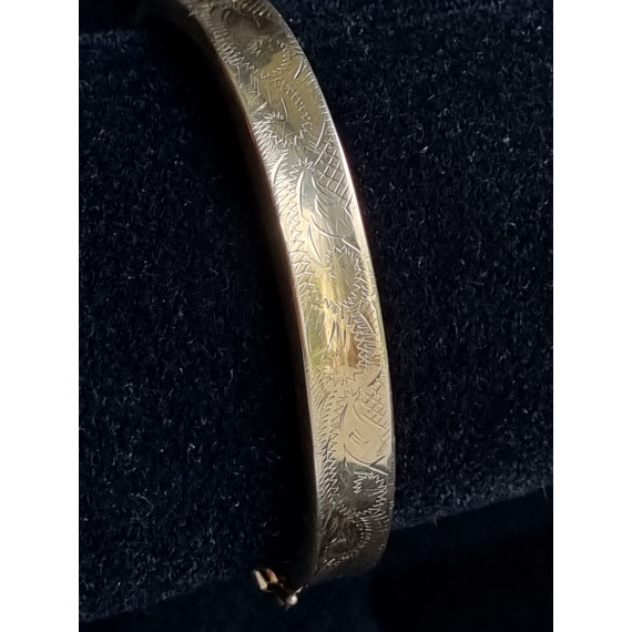 Smekkert 585 gult gull armring, armbånd, ca 18 cm lukket, 17,4 gram