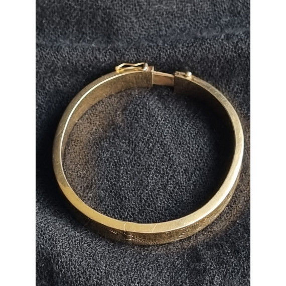 Smekkert 585 gult gull armring, armbånd, ca 18 cm lukket, 17,4 gram