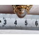 Vintage ring i 585 gult gull, strl 60, med flott cabochonslipt moseagat, 4,94 gram