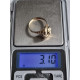 Fantastisk knute ring i 585 gult gull, strl 57, med kuler på siden, 3,1 gram