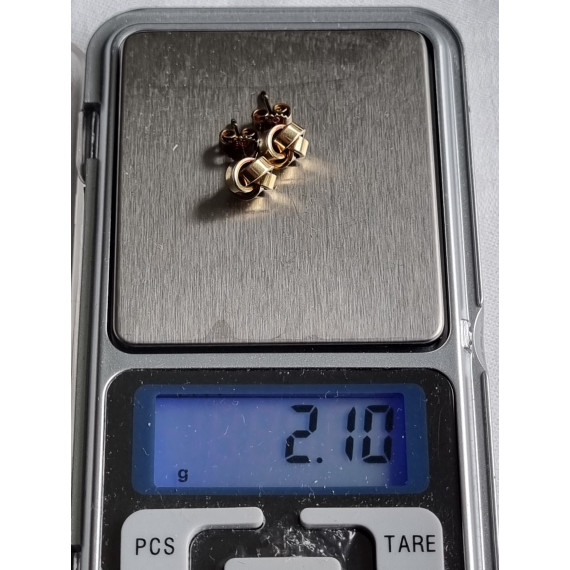 Nydelig par knute øredobber, i 585, 14k gult gull, 2,1 gram