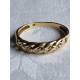 Gullring 585, diamantring, nydelig flettet med to diamanter i / 2,3 gram, strl 62