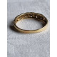 Gullring 585, diamantring, nydelig flettet med to diamanter i / 2,3 gram, strl 62