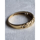 Gullring 585, diamantring, nydelig flettet med to diamanter i / 2,3 gram, strl 62