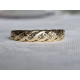 Gullring 585, diamantring, nydelig flettet med to diamanter i / 2,3 gram, strl 62