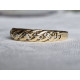 Gullring 585, diamantring, nydelig flettet med to diamanter i / 2,3 gram, strl 62