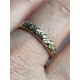 Gullring 585, diamantring, nydelig flettet med to diamanter i / 2,3 gram, strl 62