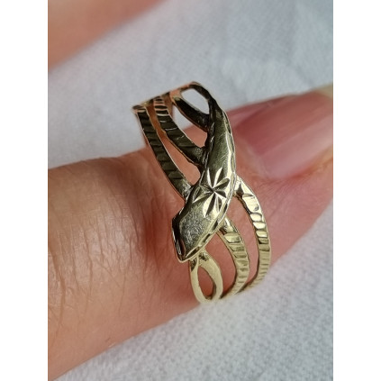 Lekker gullring 585, vakker, luftig design, 1,8 gram, strl 59