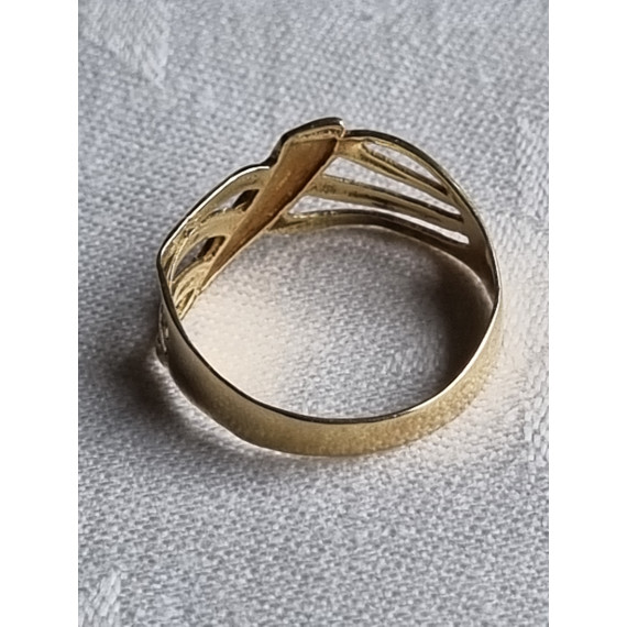 Lekker gullring 585, vakker, luftig design, 1,8 gram, strl 59