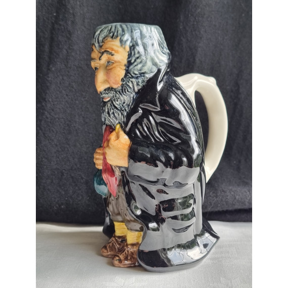 Roy Kirkham Toby jug. Helt spesiell mugge av figuren "Fagin", H 17,8 cm