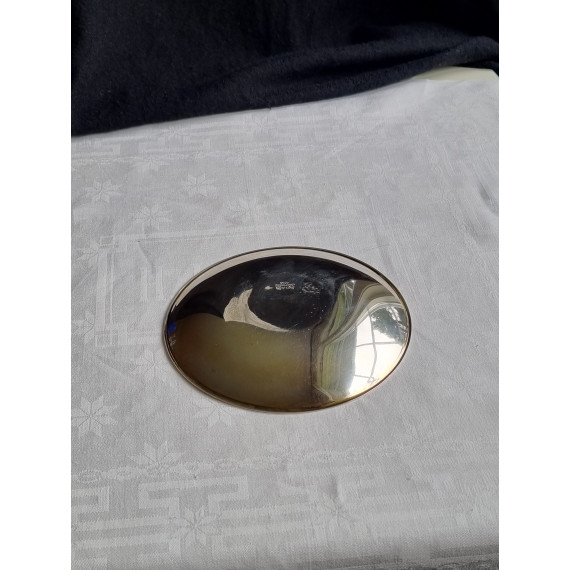 Vakkert sølv emalje fat, med diameter på 15,5 cm fra David-Andersen