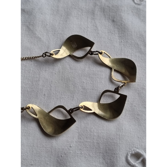 Sølv emalje smykke, halskjede med 4 sølv emalje deler, i 925S av Ivar T. Holth