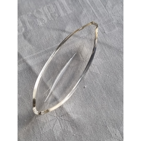 Flott Vikingskip i sølv, saltkar med glassinnsats, ca 11,7 cm