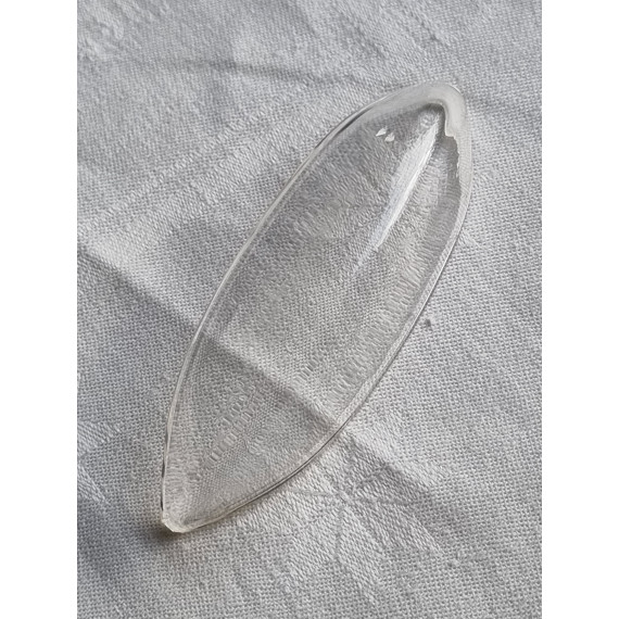 Flott Vikingskip i sølv, saltkar med glassinnsats, ca 11,7 cm