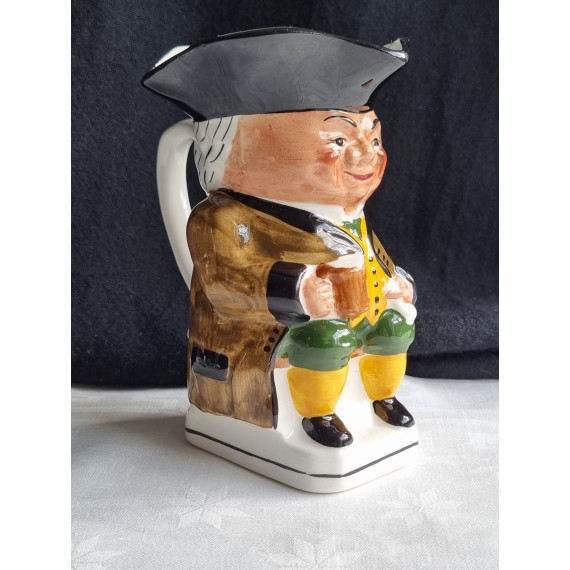 Toby jug, mugge fra Wood & Sons, England, ca H 15,4 cm