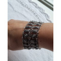 Utsøkt filigran armbånd, tidlig Arne Nordlie arbeider, L 20 cm