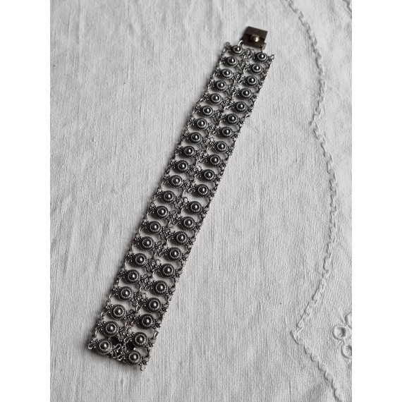 Utsøkt filigran armbånd, tidlig Arne Nordlie arbeider, L 20 cm