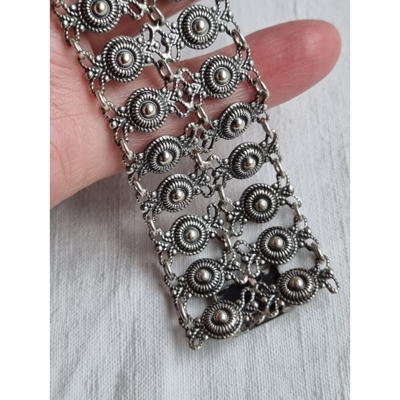 Utsøkt filigran armbånd, tidlig Arne Nordlie arbeider, L 20 cm