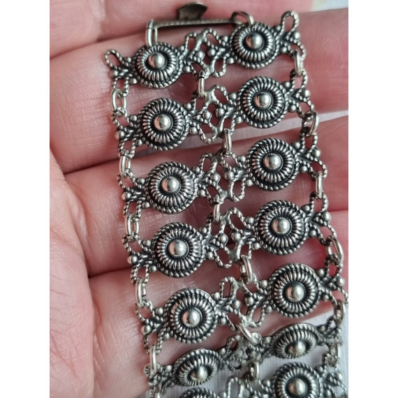 Utsøkt filigran armbånd, tidlig Arne Nordlie arbeider, L 20 cm