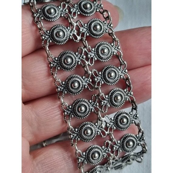 Utsøkt filigran armbånd, tidlig Arne Nordlie arbeider, L 20 cm