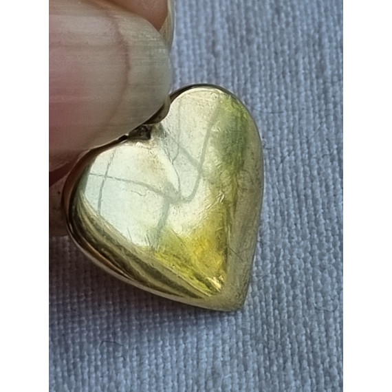 Anheng gull hjerte, gullhjerte i 585 gult gull, 1,5 x 1,5, 3 gram