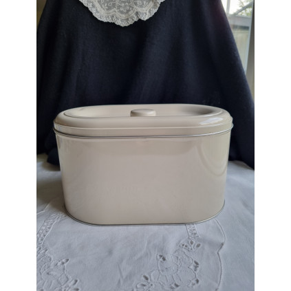 Stilren og nøytral brødboks med lokk, blikk, H 13 cm, L 25 cm, B 15 cm