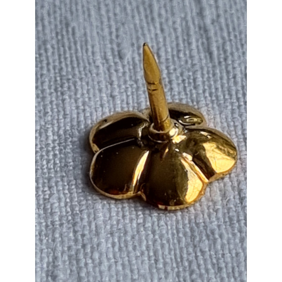 Vintage selskaps pin, burgunder emalje blomst