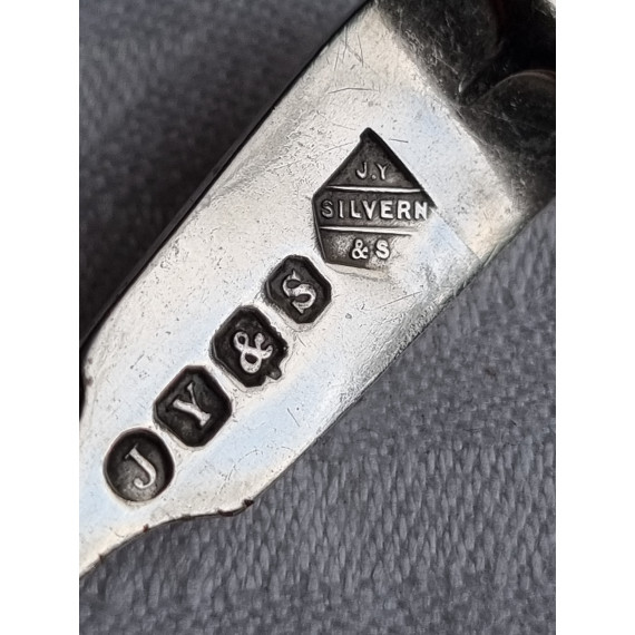 Herlig britisk saltskje, fra John Yates & Sons, ca 12,5 cm