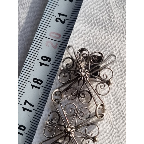 Håndlaget filigran armlenke, armbånd i 830S fra Sylvsmidja, ca 20 cm lukket