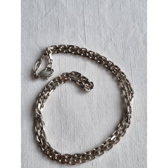Grovt anker kjede ca 45 cm, i 925 lett oksidert sølv, ca 3 mm bredt