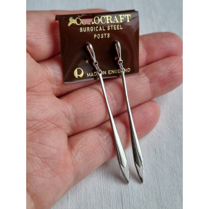 Vintage Corocraft øredobber, ubrukt, lange, slanke, hengende