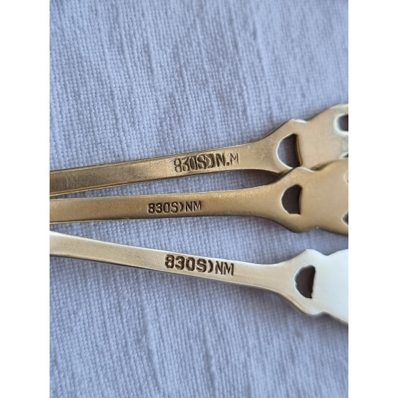 Ekorn forgylt kaffeskje ca 9,5 cm