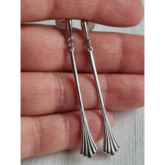 Vintage Corocraft øredobber, ubrukt, lange, slanke, hengende vifter