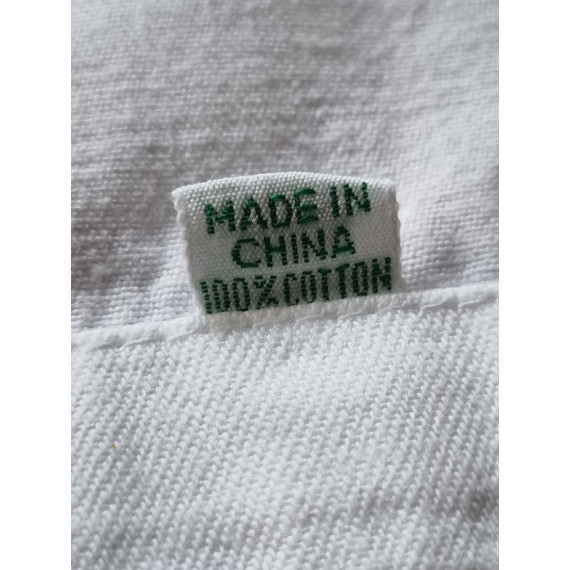 Hvit, solid 100% bomullsduk, restaurant duk 140 x 210 cm, ren og pen