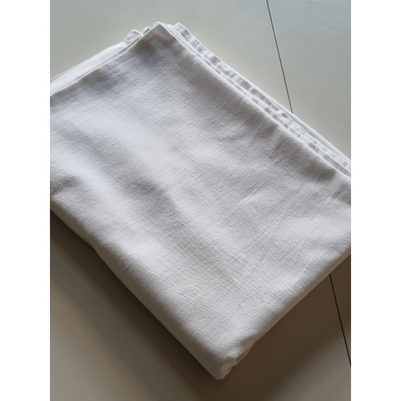 Hvit, solid 100% bomullsduk, restaurant duk 140 x 210 cm, ren og pen
