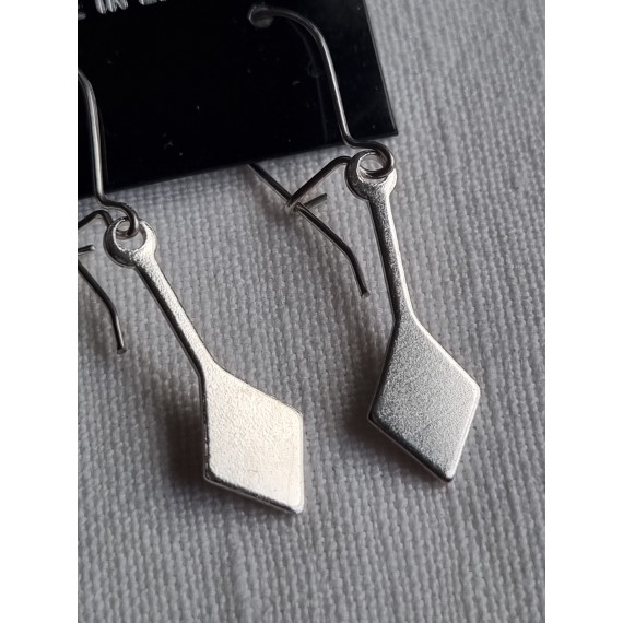 Vintage Corocraft øredobber, rhodium belagte hengende rutere