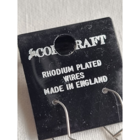 Vintage Corocraft øredobber, rhodium belagte hengende rutere