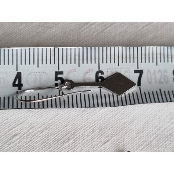 Vintage Corocraft øredobber, rhodium belagte hengende rutere