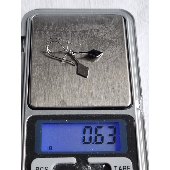 Vintage Corocraft øredobber, rhodium belagte hengende rutere