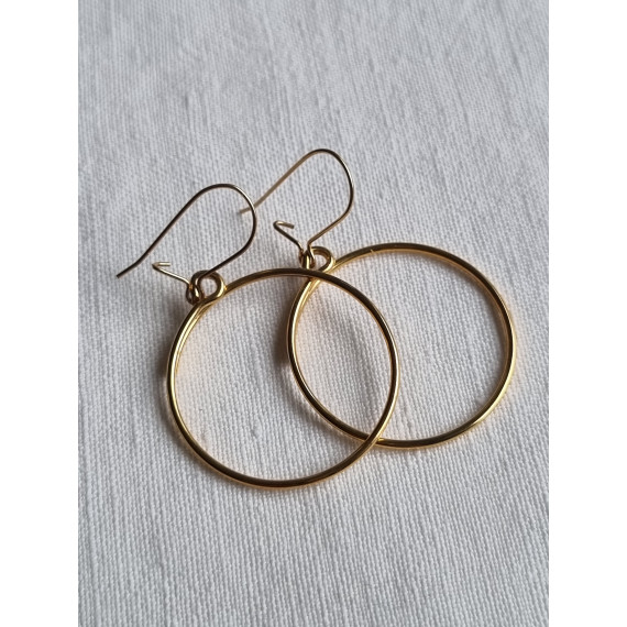 Vintage Corocraft øredobber, ubrukt 22 ct gull belagte, hengende ringer