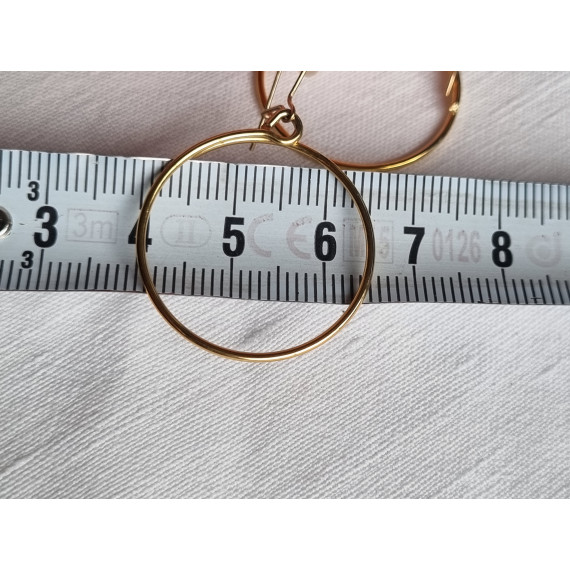 Vintage Corocraft øredobber, ubrukt 22 ct gull belagte, hengende ringer