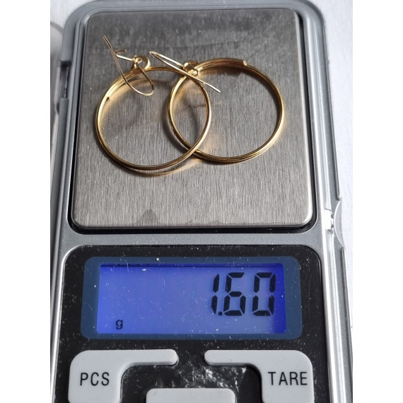 Vintage Corocraft øredobber, ubrukt 22 ct gull belagte, hengende ringer