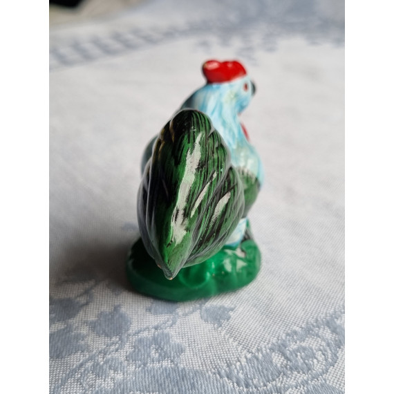 Malt keramikk, Blå hane, grønn stjert, grønn base