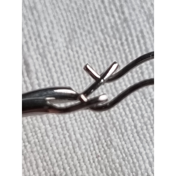 Øredobber, ubrukt store hvitt gull belagte runde ringer, fra Brazil