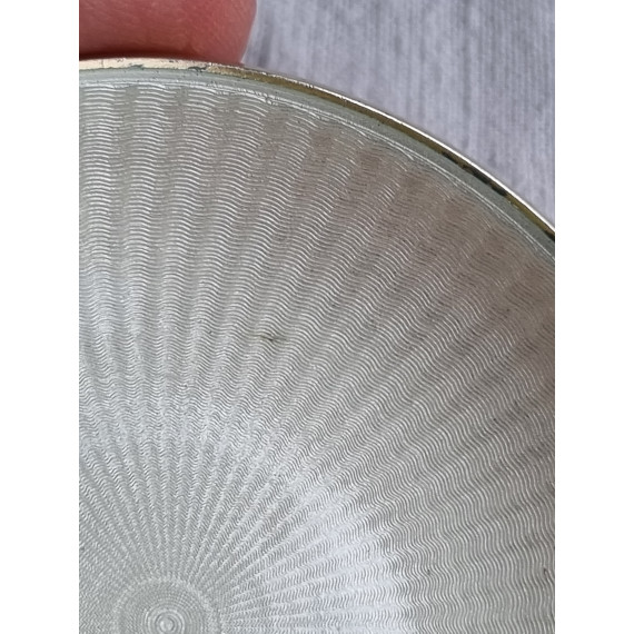 Skål i 925 S fra David-Andersen, forgylt kant og bakside, diameter på ca 6 cm