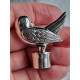 D-A antikk helletut i sølv, med nydelig formet fugl som lokk, og kork