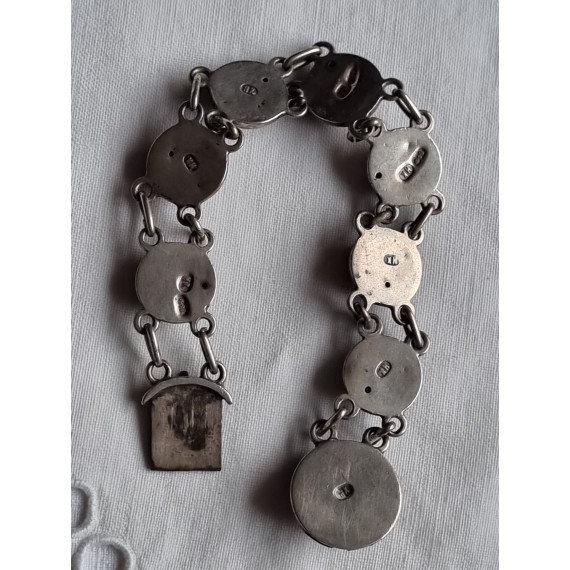 Antikk russisk armbånd, ca 19,5 cm, stemplet "84 * HK"