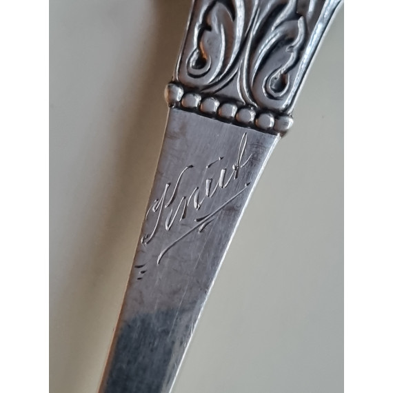 Diplomat gaffel 18,5 cm, med gravering